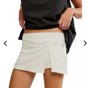 FP Movement Free People Hot Shot Mini Skort Small Beige Athletic Pickleball